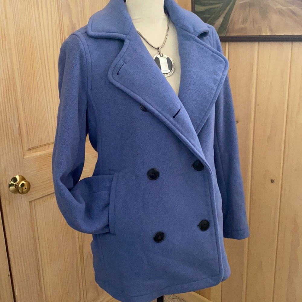 LL Bean Classic Fleece Peacoat EUC